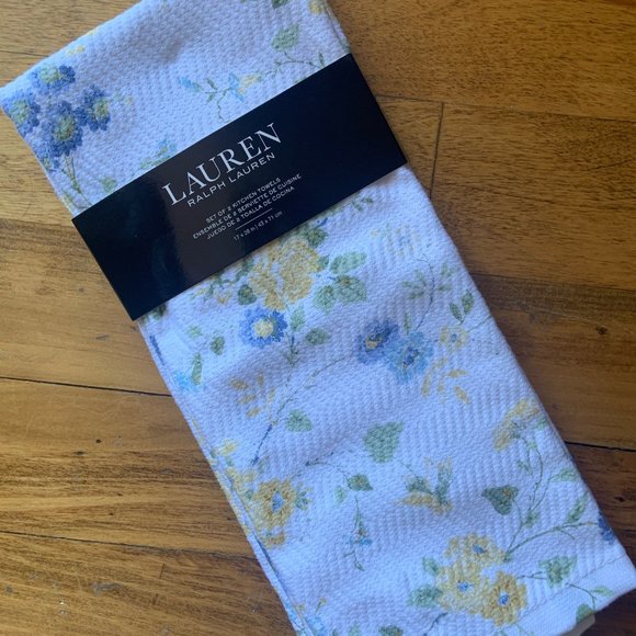 Ralph Lauren Floral Kitchen Towel Set - Picture 1 of 3